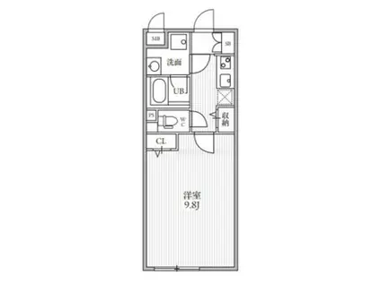 THE PALMS大島(1K/2階)の間取り写真