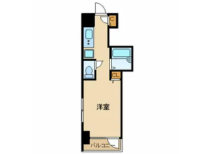 スカイコート麻布十番(1K/7階)の間取り写真