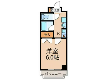 マリンコート大町(1K/1階)の間取り写真