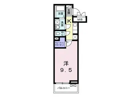 バスケット ハウスI(1K/3階)の間取り写真