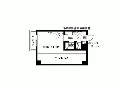 SUCCESS(1K/3階)の間取り写真