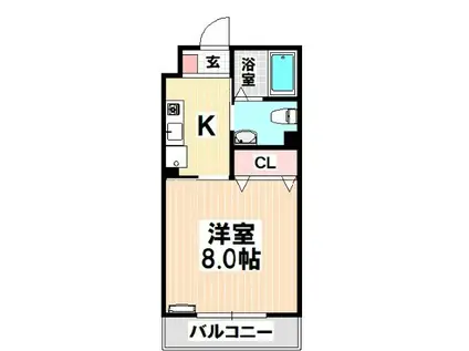 マイプレイス大同(1K/2階)の間取り写真