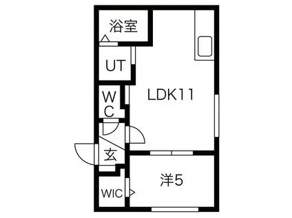 ヴィンテージ(1LDK/3階)の間取り写真