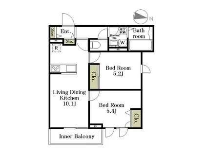 代沢5丁目計画(2LDK/1階)の間取り写真