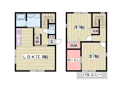 フォレスト中島(2LDK/1階)の間取り写真