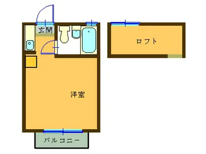モアクレスト(ワンルーム/1階)の間取り写真
