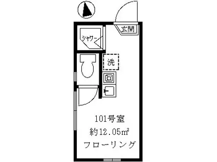 ハウスポート北池袋(1K/1階)の間取り写真