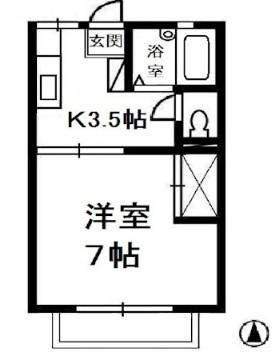アルパーク21(1K/1階)の間取り写真
