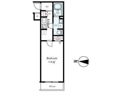 クレヴィスタ練馬武蔵関(1K/3階)の間取り写真