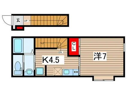 千城台北工事(1K/2階)の間取り写真