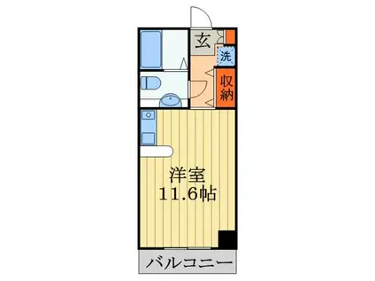 チハヤアネックス(ワンルーム/3階)の間取り写真