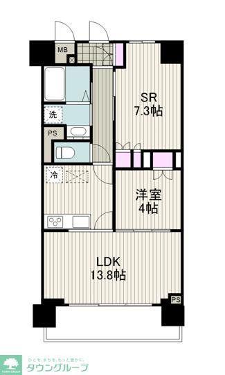 リーラ横浜川和町(1SLDK/6階)の間取り写真