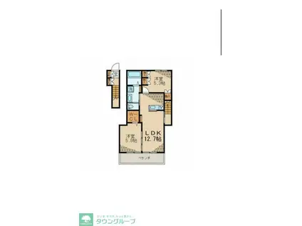 アクティス(2LDK/2階)の間取り写真