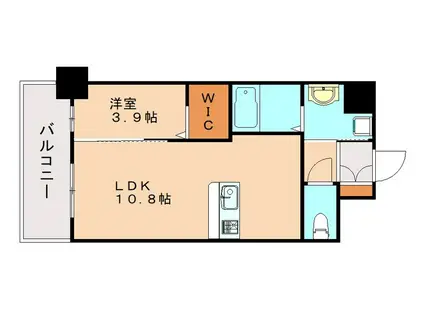 グランジャー小倉(1LDK/2階)の間取り写真