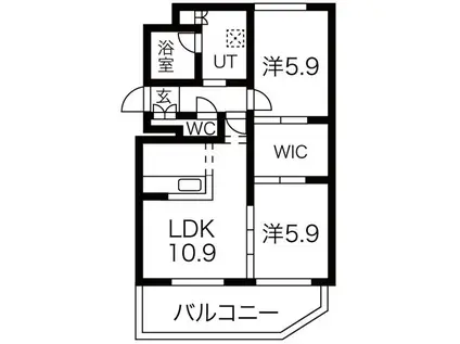 ラフィネ桑園 RAFINE SOEN(2LDK/3階)の間取り写真