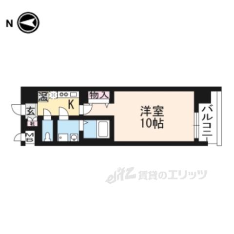 インベスト京都堀川(1K/5階)の間取り写真