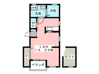 VITA(ワンルーム/1階)の間取り写真