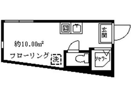 アーバンプレイス高田馬場駅前B(ワンルーム/1階)の間取り写真