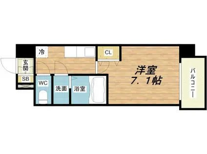 LIVIAZ OSAKA VERITE(1K/5階)の間取り写真