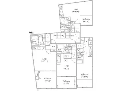 FONS LUCIS IZUMI(1LDK/2階)の間取り写真