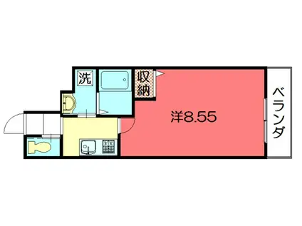 KSメゾン左京(1K/3階)の間取り写真