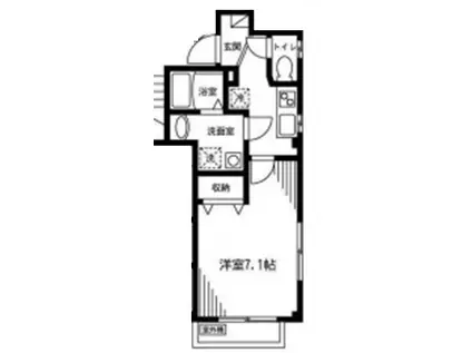 ERST K HAUS(1K/2階)の間取り写真