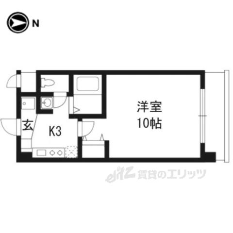 ネヴェルプレヌーヴ(1K/2階)の間取り写真