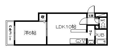 プチメゾン2・16(1LDK/2階)の間取り写真