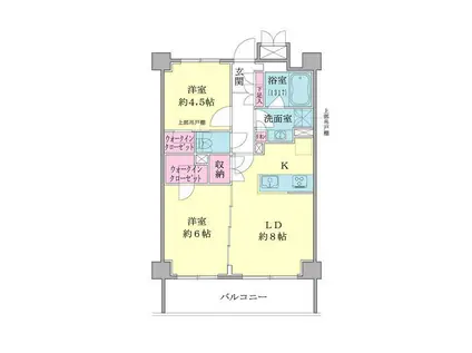 KNOCKS横浜弥生台(2LDK/4階)の間取り写真