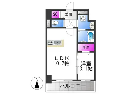 BERNGARDENHAYASHIJI・ベルンガーデン林寺(1LDK/5階)の間取り写真