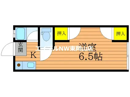 エメ・アンファン(1K/1階)の間取り写真