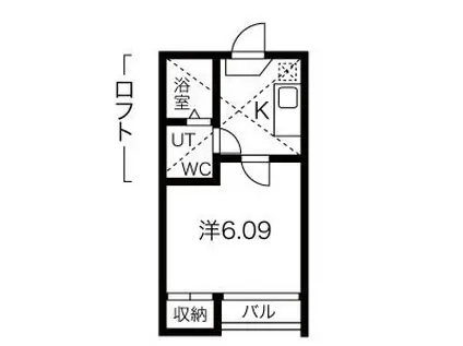 グレイス本陣(1SK/2階)の間取り写真