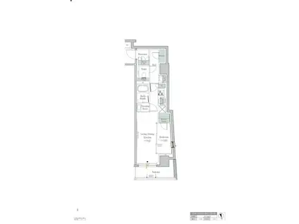 ワンルーフレジデンス中野(1LDK/3階)の間取り写真