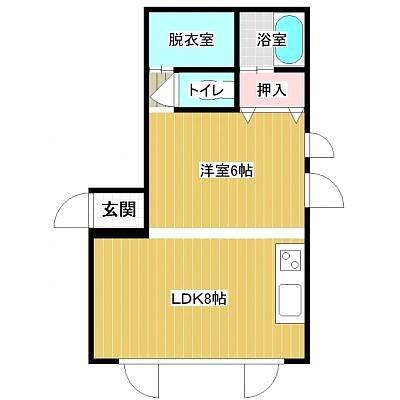 スタレアル(1DK/1階)の間取り写真