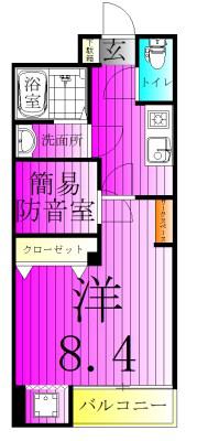 SKビル拾四番館(1K/3階)の間取り写真