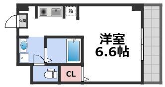 COURT GIN(1K/3階)の間取り写真