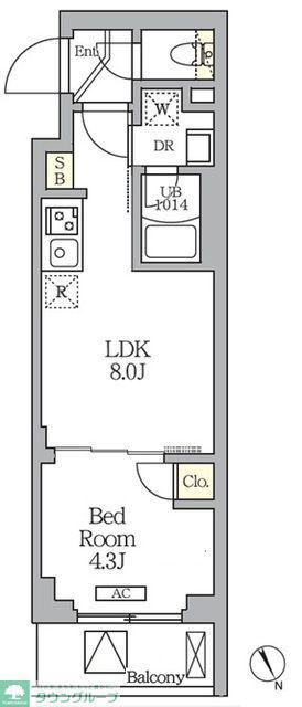 クラリティア馬込(1LDK/3階)の間取り写真