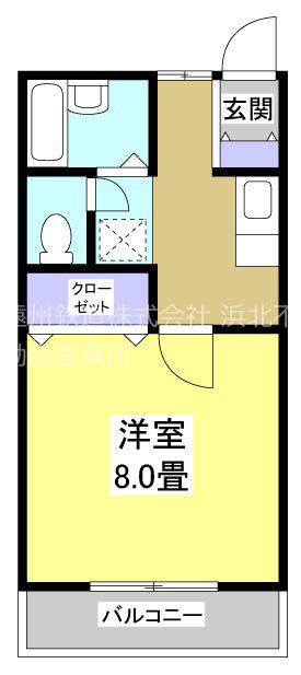 ニューバロンII(1K/2階)の間取り写真