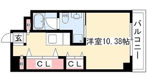 N.S.ZEAL泉(ワンルーム/5階)の間取り写真