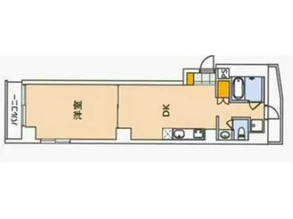 ドミール北池袋(1DK/3階)の間取り写真