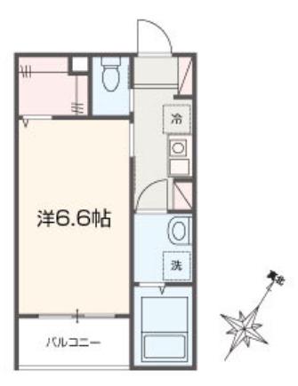 メルラス相武台前4(1K/2階)の間取り写真
