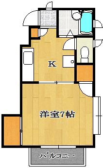 ラハイナ(1K/1階)の間取り写真