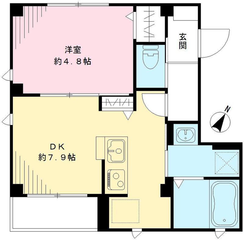 グラン フェリシア K.H(1DK/3階)の間取り写真