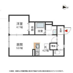 プロヴァンス壱番館(1LDK/1階)の間取り写真