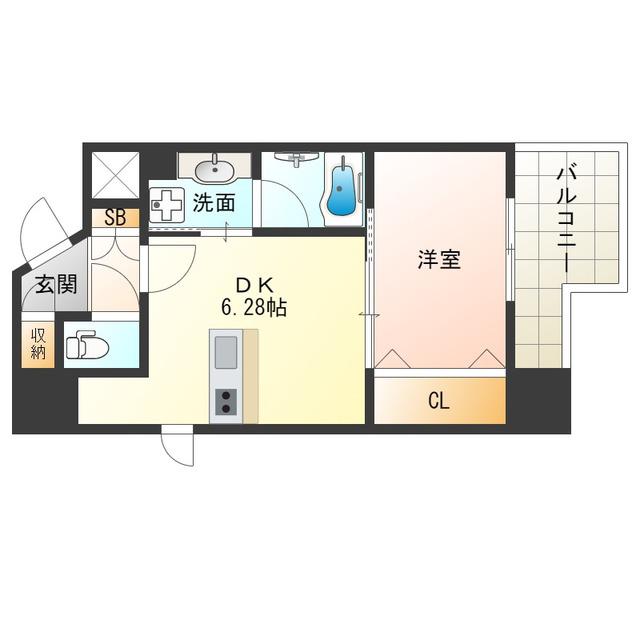 ダ ヴィンチ(1DK/8階)の間取り写真