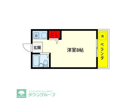 ブエナ・ヴィスタ(ワンルーム/3階)の間取り写真