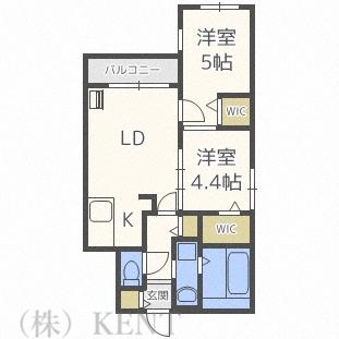 シェルピア24軒(2LDK/3階)の間取り写真