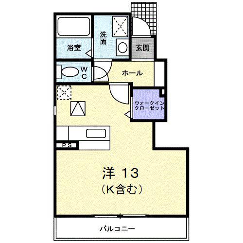 パル スクエア I(ワンルーム/1階)の間取り写真
