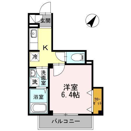 SKYESANRAKU(1K/1階)の間取り写真