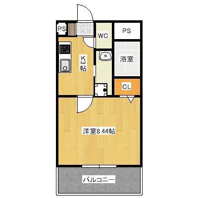 WISTERIA(1K/2階)の間取り写真